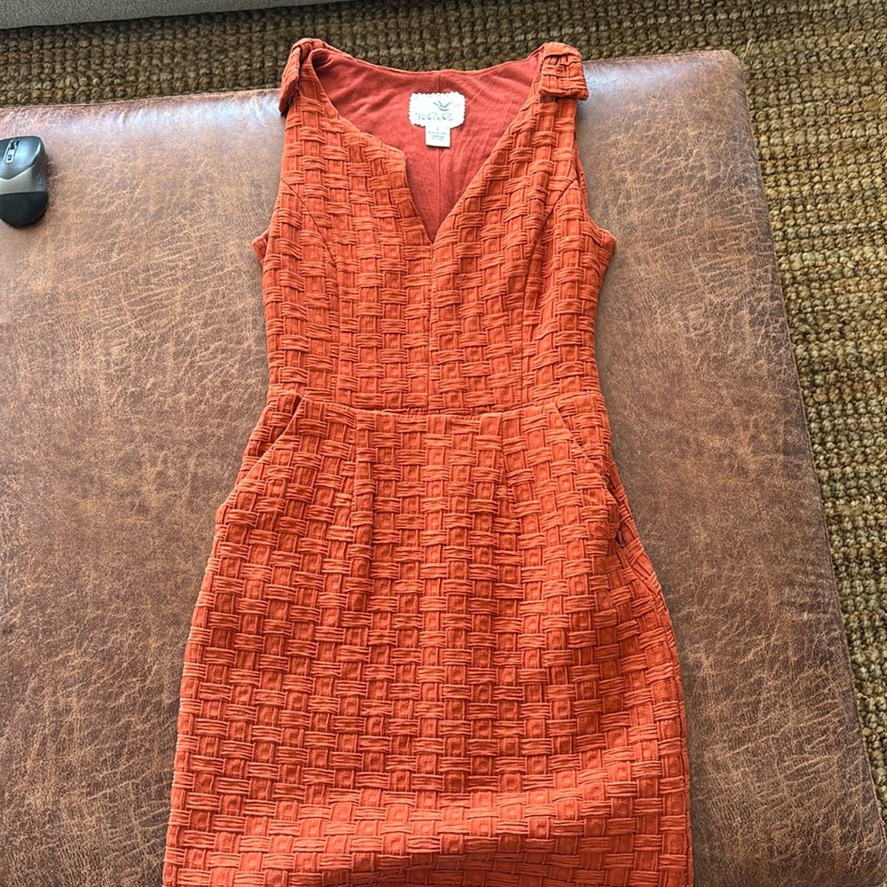 Orange / red work dress